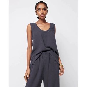 Faherty Dream Cotton Gauze Scoop Tank AND pants SET Size Small